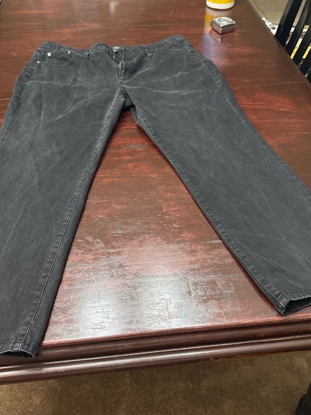 Ralph Lauren Women's Straight Jeans in Washed Black (P01)